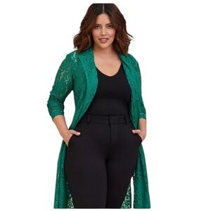 Gorgeous Green Lace Women Duster/Jacket